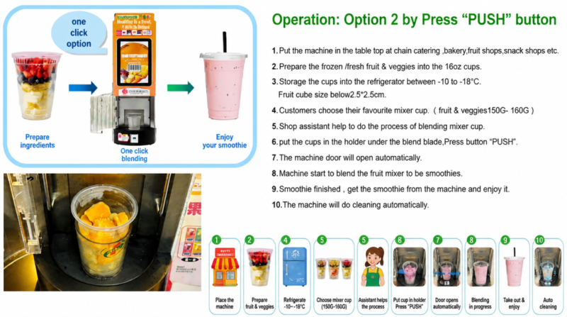 7/11 Automatic Smoothie Maker Fresh Fruits with SDK Function Smoothie Vending Machine